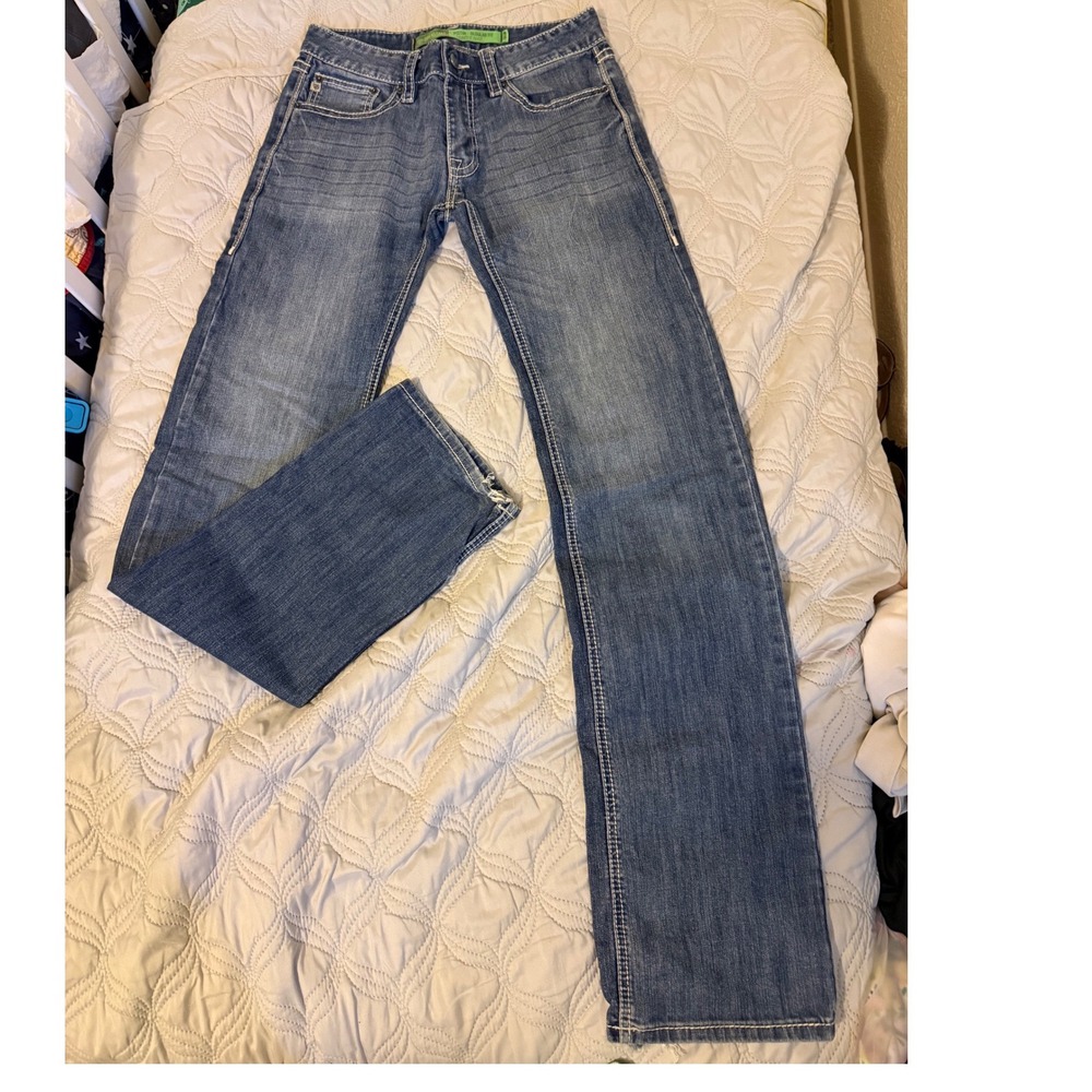 Rock & Roll Pistol Regular Fit Straight Bootcut Jeans Blue 29x38 Men's Denim